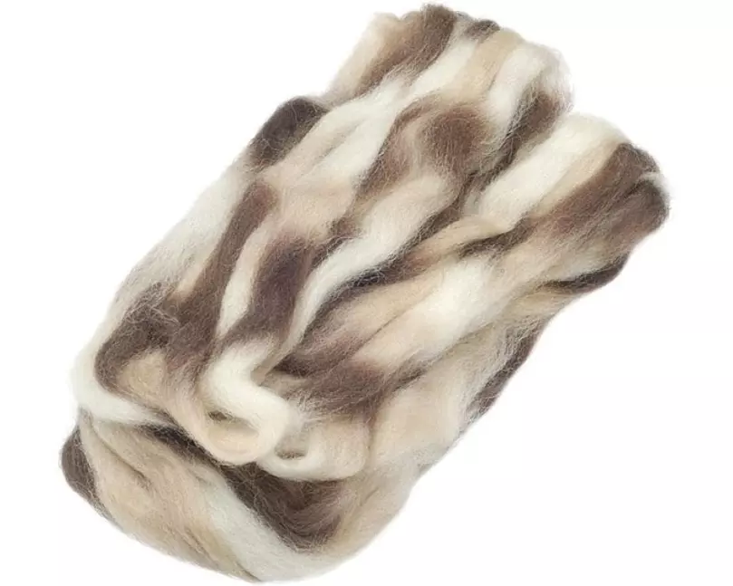 Heyda Filzwolle Space 25 g, Beige/Braun