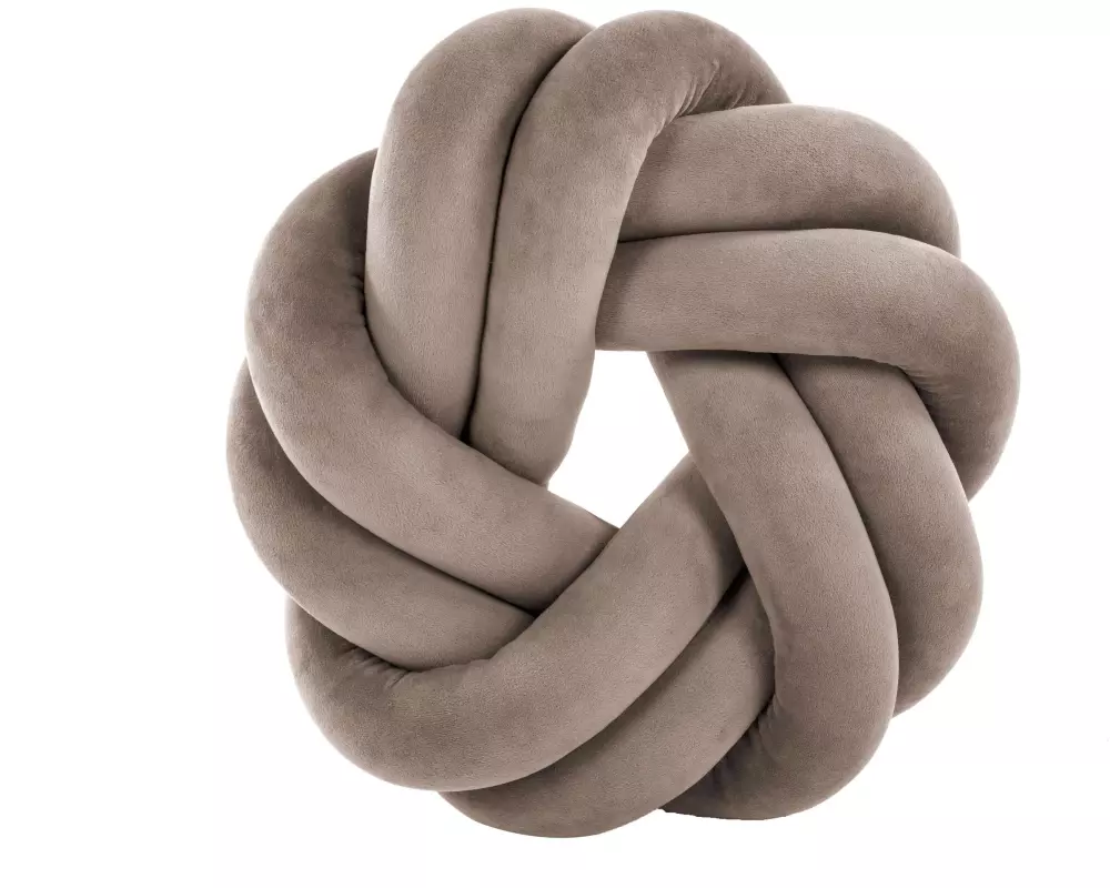 Tiseco Kissen Knot 30 x 30 cm, Taupe