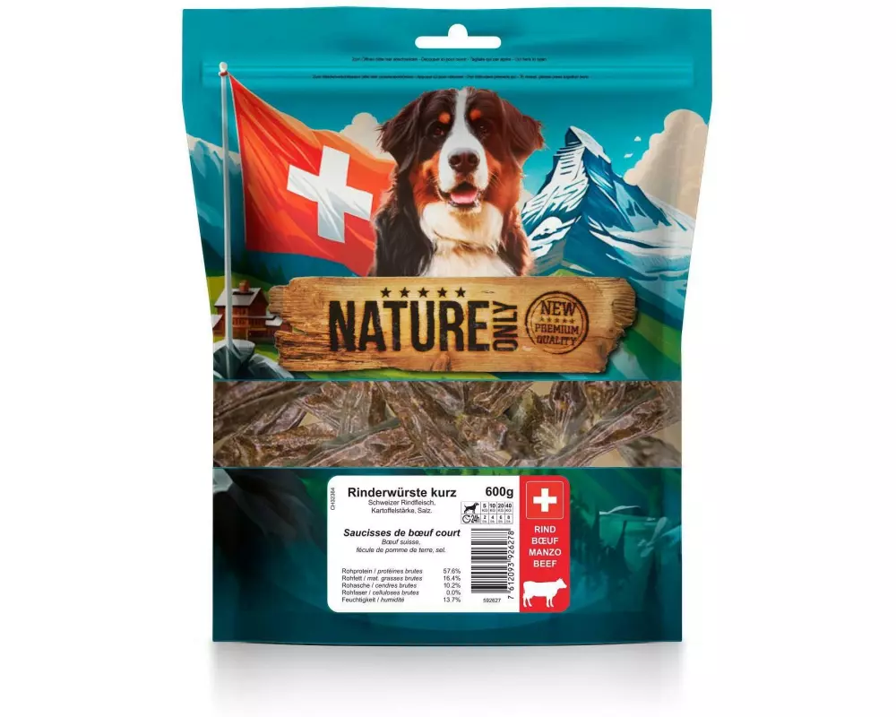 NATUREonly Kausnack Rinderwürste kurz 600 g