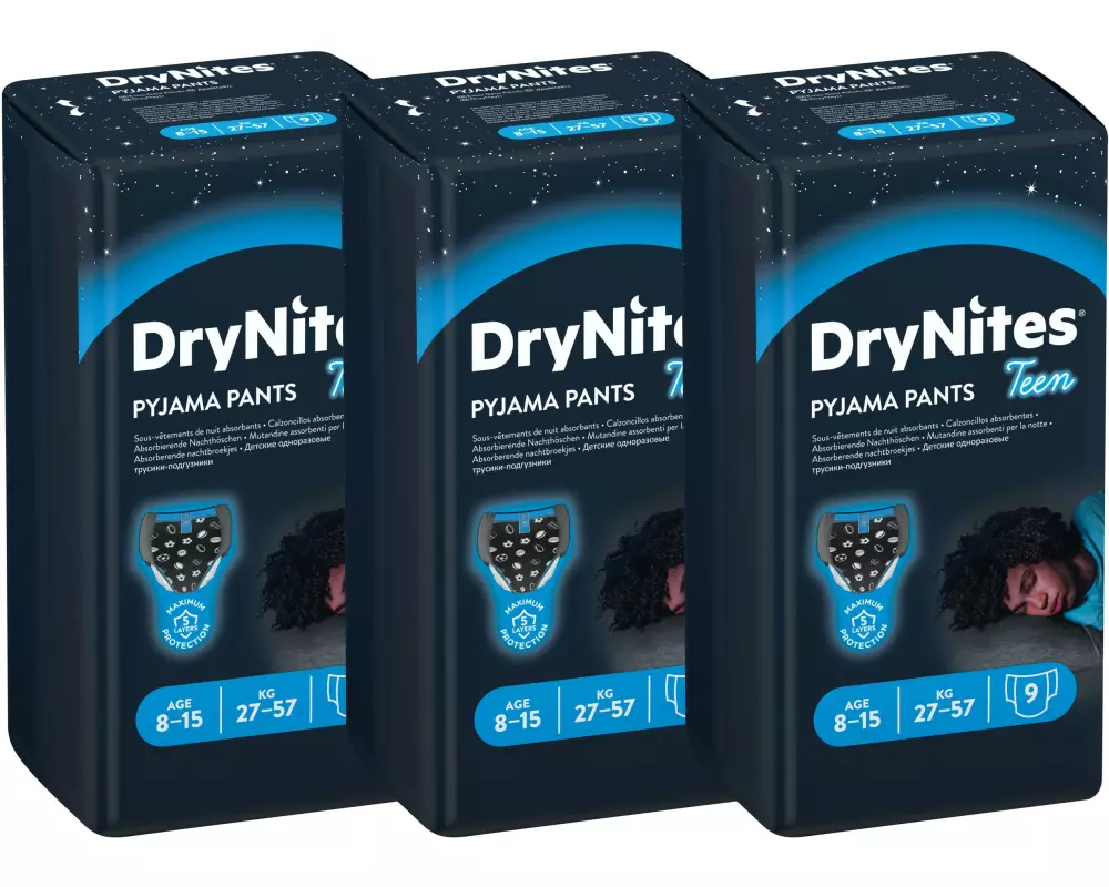 Huggies Nachtwindeln DryNites Monatsbox Boy 8-15 Jahre