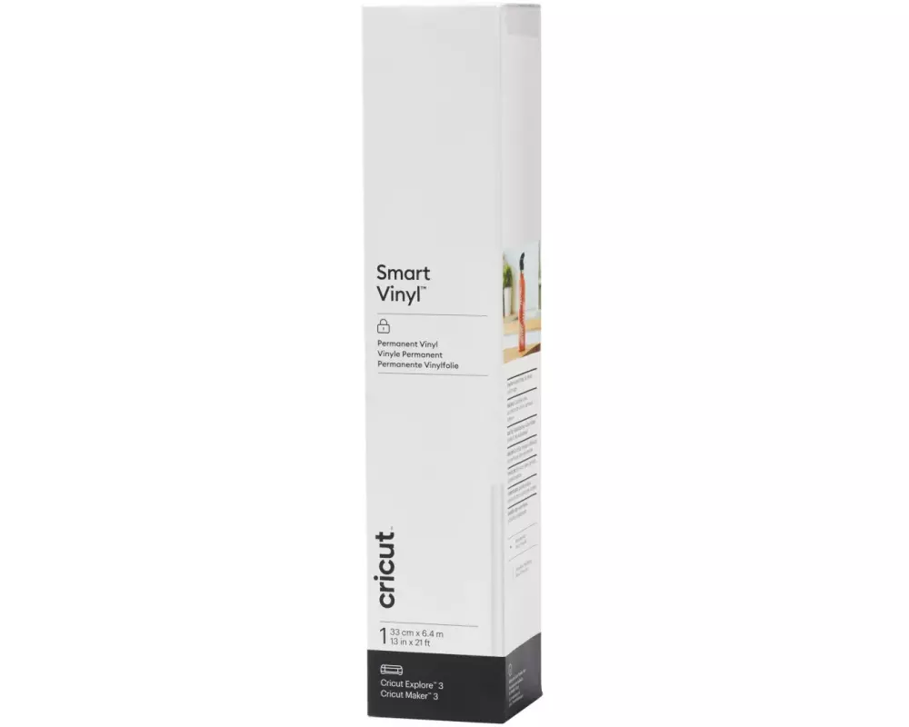 Cricut Vinylfolie Smart Permanent 33 x 640 cm, 1 Stück, Weiss