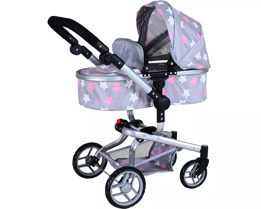 Knorrtoys Puppenbuggy Boonk Star Grey Pink