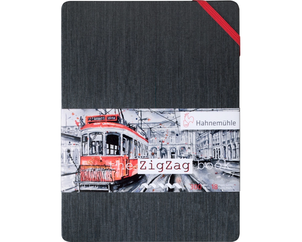 HAHNEMÜHLE Leporello ZigZag A5 10625001 weiss, 300g 18 Seiten