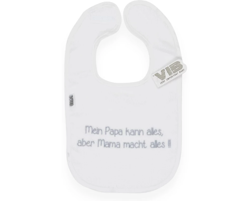 Very Important Baby Lätzchen Mein Papa kann alles, aber Mama macht alles Weiss