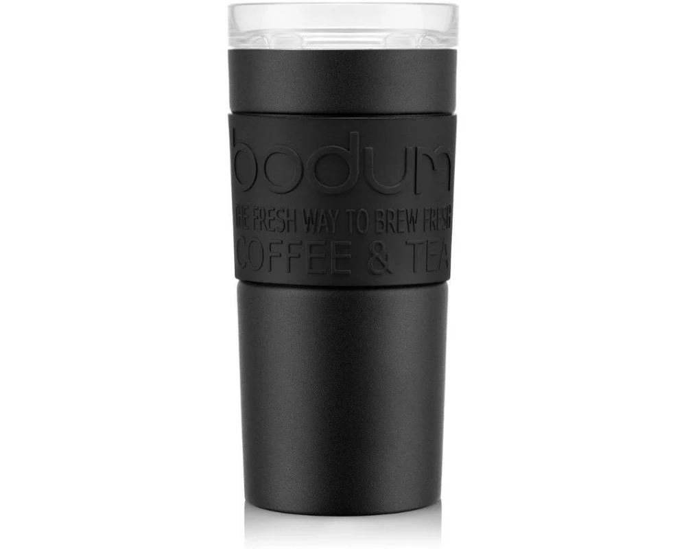 Bodum Travel Mug Iced Vanilla Latte, Schwarz, 0.35 l