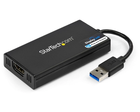 StarTech.com USB 3.0 to HDMI Adapter, 4K 30Hz, DisplayLink Certified, USB Type-A to HDMI Display Adapter Converter, External Graphics Card