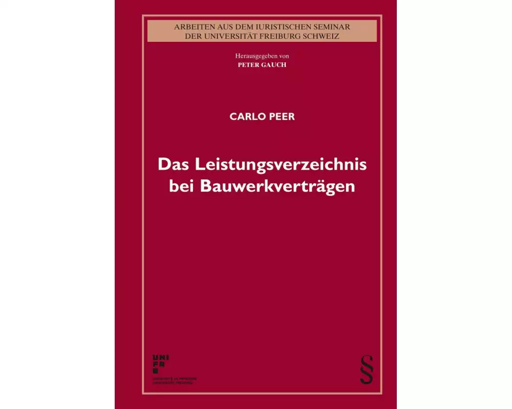 Das Leistungsverzeichnis bei Bauwerkverträgen