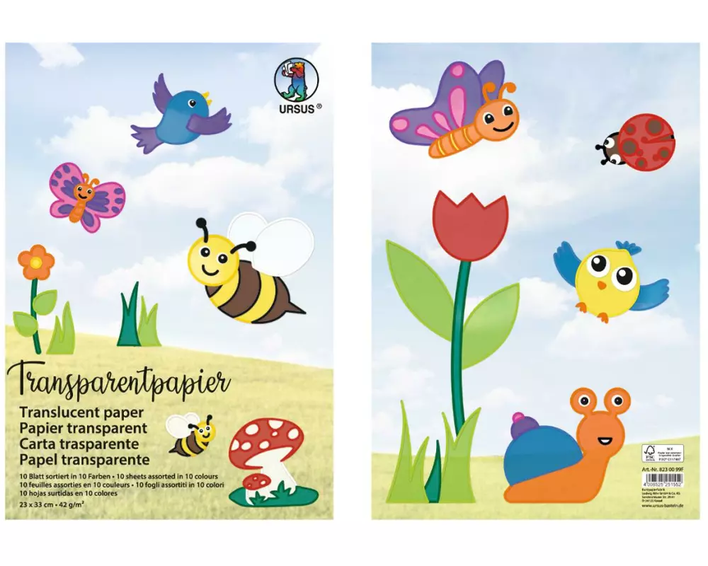 URSUS Transparentpapier Drachenpapier 42 g/m2 20 x 30 cm