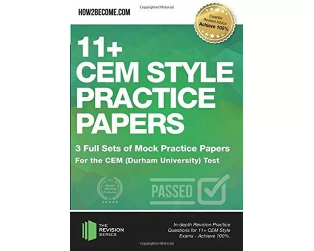 11+ CEM Style Practice Papers: 3 Full Sets of Mock Practice Papers for the CEM (Durham University) Test
