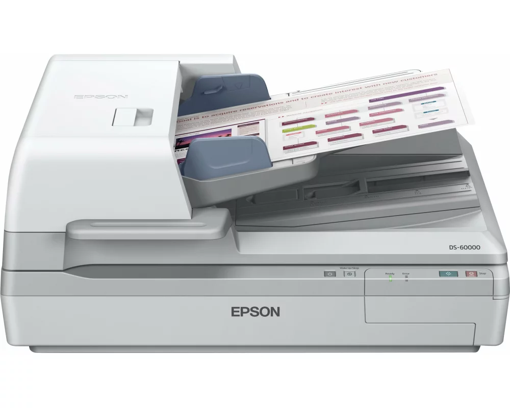 Epson WorkForce DS-60000 A3 Flatbed Document Scanner - 600dpi - 40ppm - Duplex Scan - 200 Sheet ADF - USB