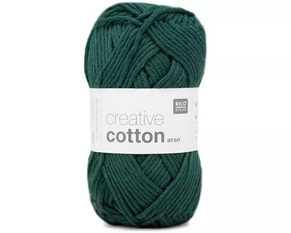 Rico Design Wolle Creative Cotton Aran 50 g, Tanne