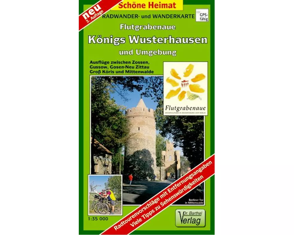 Flutgrabenaue Königs Wusterhausen und Umgebung 1 : 35 000. Radwander- und Wanderkarte