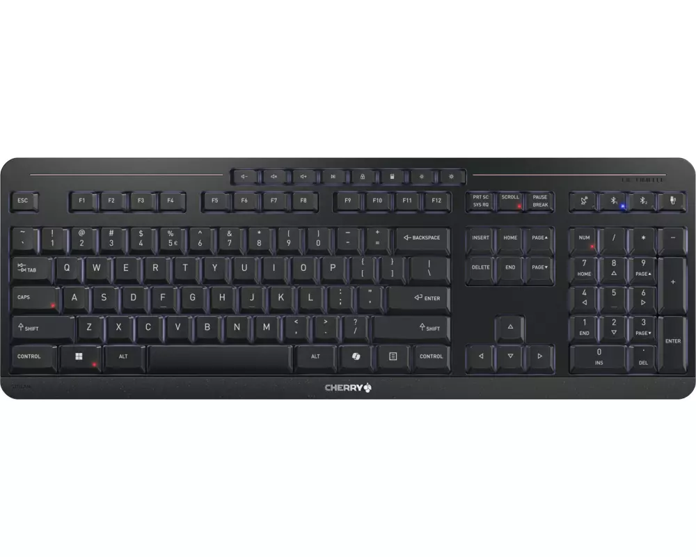CHERRY Stream keyboard ultimate Tastatur Heimbüro USB + RF Wireless + Bluetooth QWERTY Englisch Schwarz