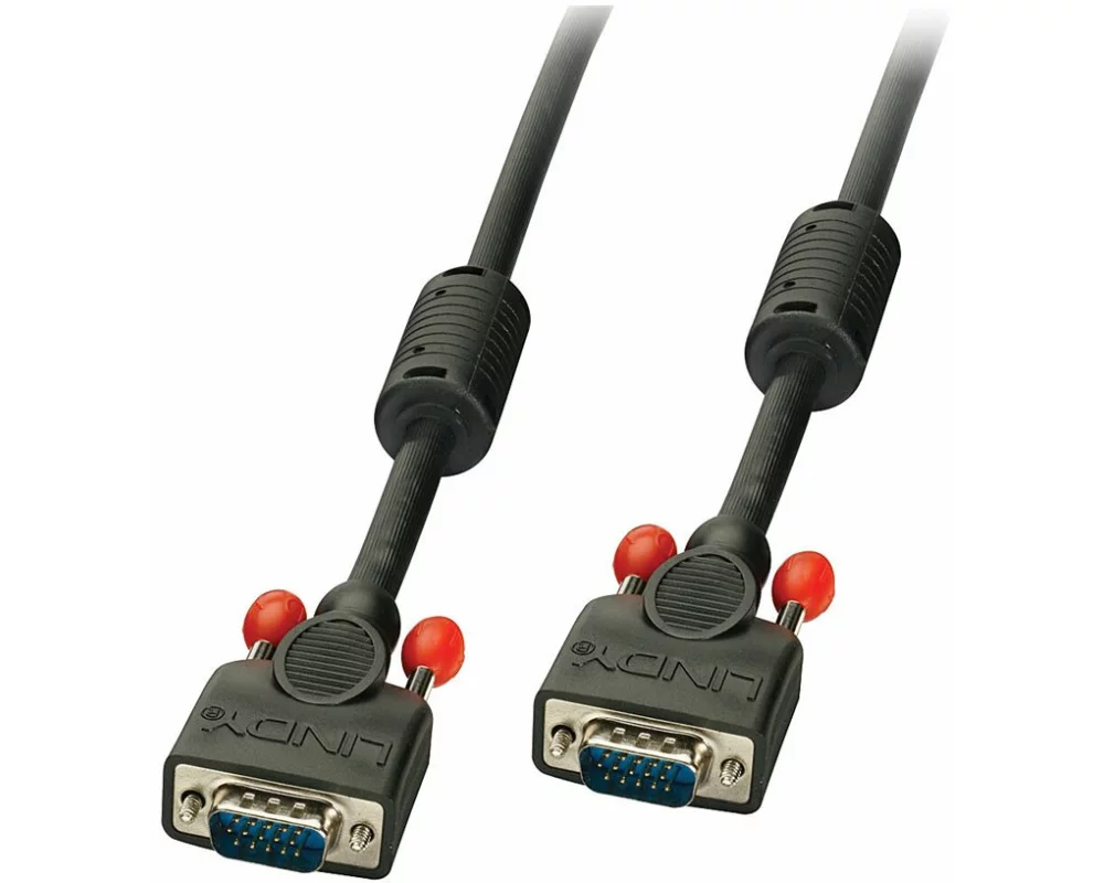 LINDY Video Cable, HD15, VGA-VGA M-M, 1m, black