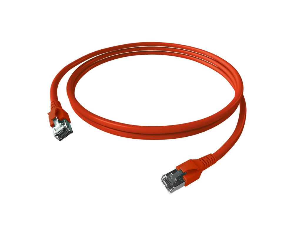 EasyLan FlexBoot Patchkabel Cat.6A, S/FTP, rot, 1,5 m