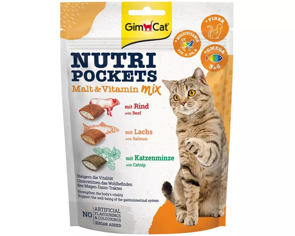 Gimpet Katzen-Snack Nutri Pockets Malt & Vitamin Mix, 150g