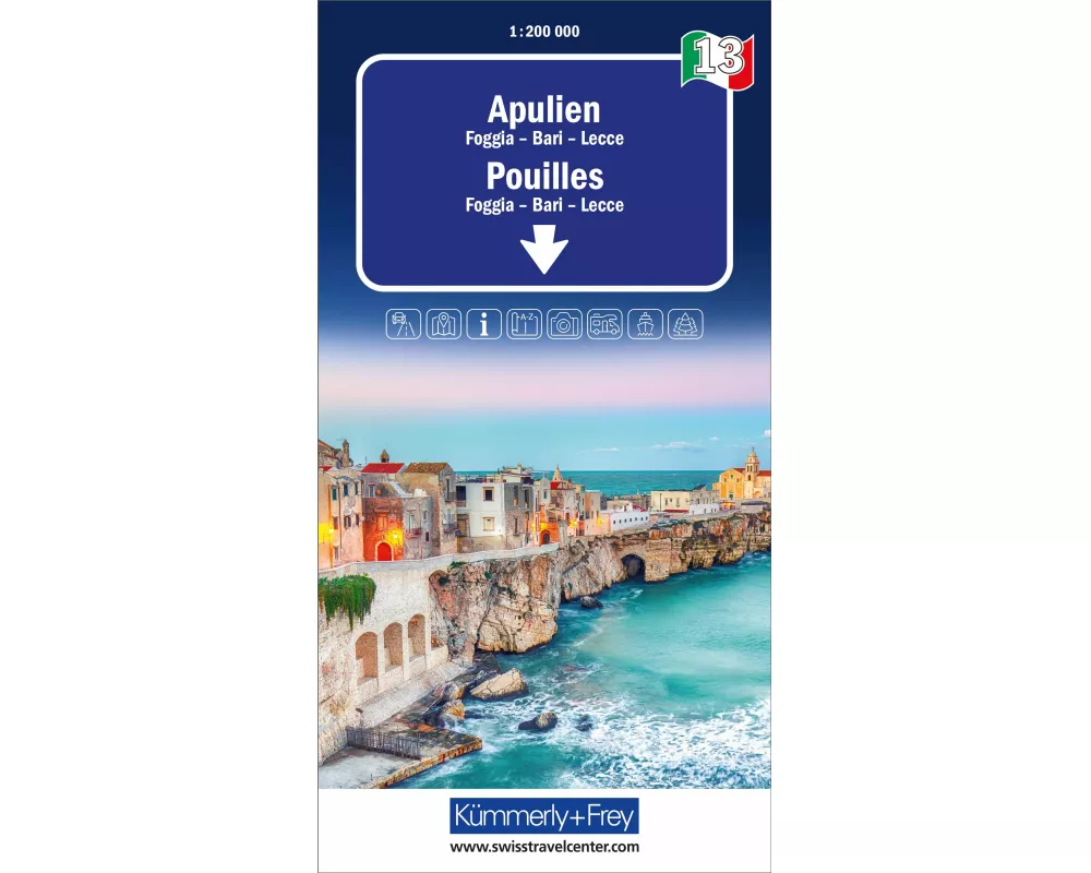Kümmerly+Frey Regional-Strassenkarte 13 Apulien 1:200.000