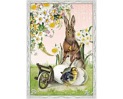 Postkarte. Hase und Küken No. 51 / blanko