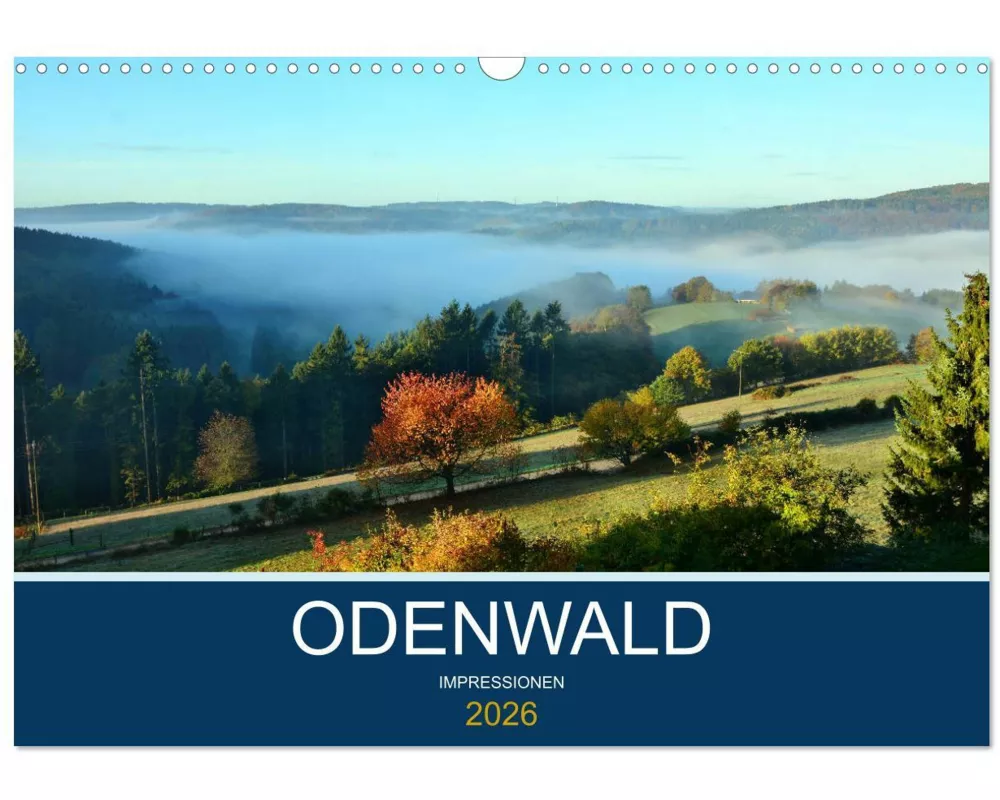 Odenwald - Impressionen (Wandkalender 2026 DIN A3 quer), CALVENDO Monatskalender