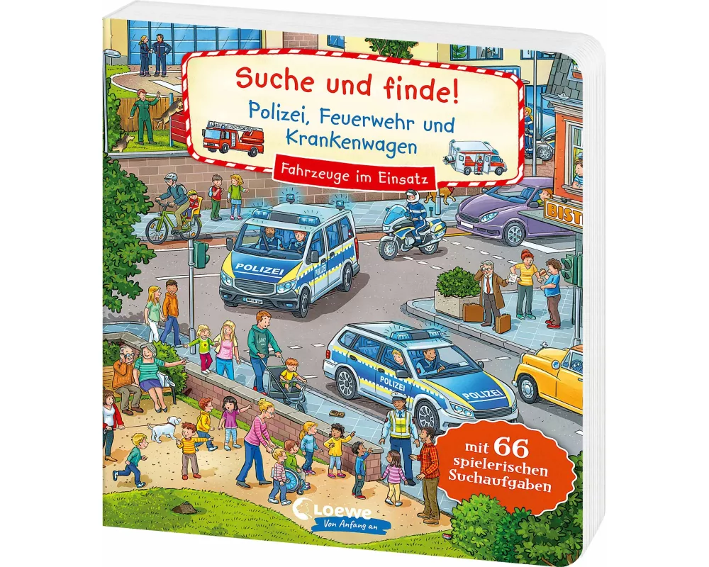 Suche und finde! Polizei, Feuerwehr und Krankenwagen