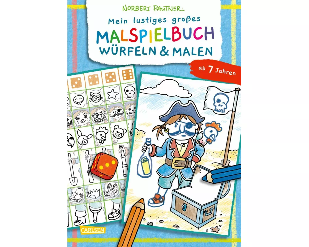 Mein lustiges großes Malspielbuch: Würfeln & Malen (ab 7 Jahren)