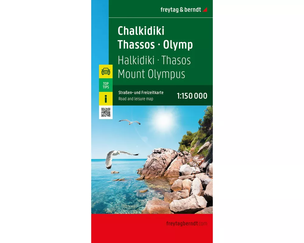 Chalkidiki - Thassos - Olymp, Straßen- und Freizeitkarte 1:150.000, freytag & berndt