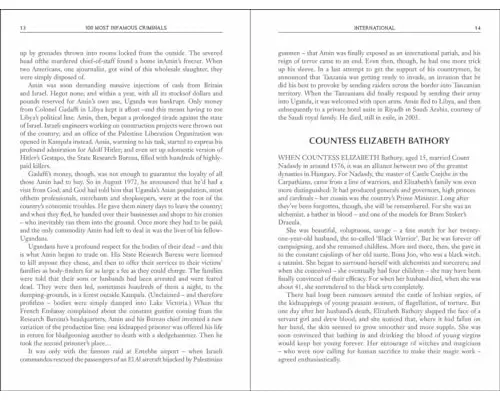 100 Most Infamous Criminals