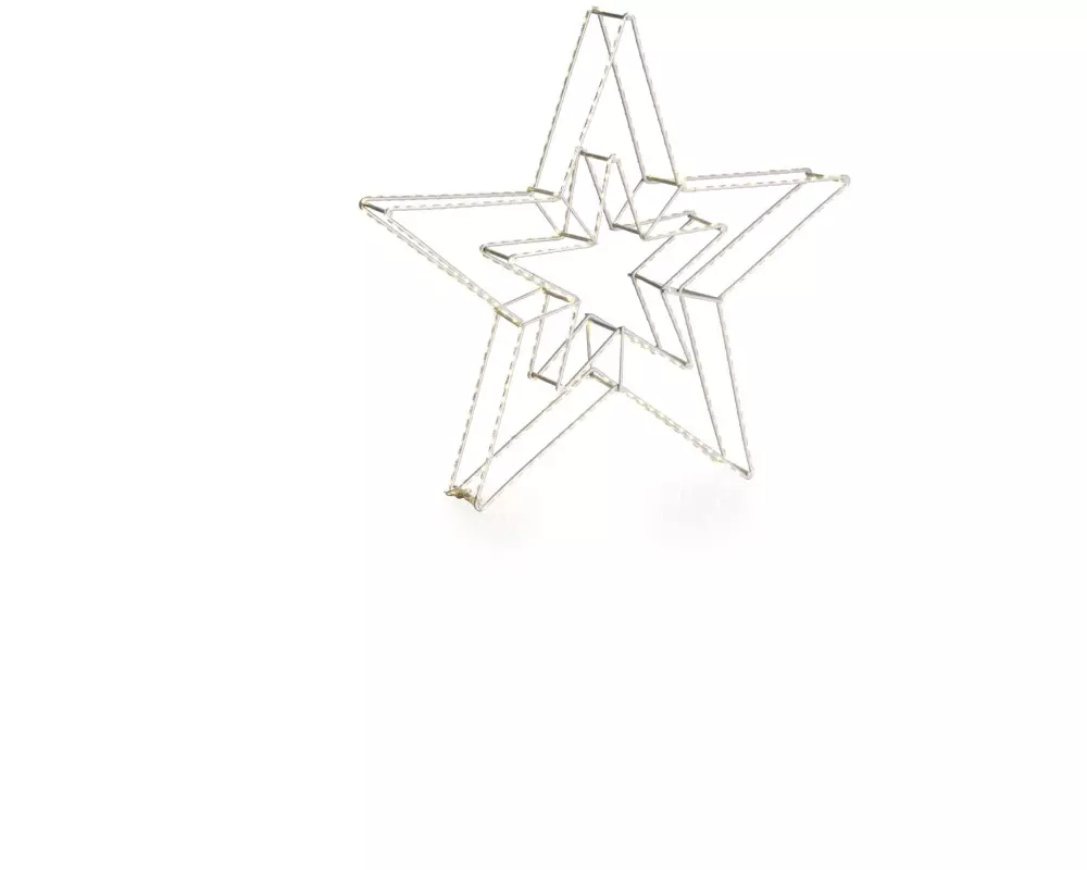 STT 3D LED Stern Doppelt Argento 420 LED, Ø 58 cm