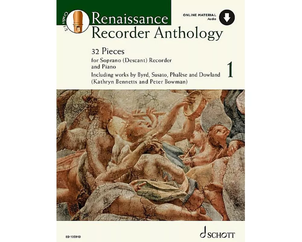 Bowman: Renaissance Recorder Anthology - Volume 1: 32 Pieces for Soprano (Descant) Recorder and Piano Book with Online Material