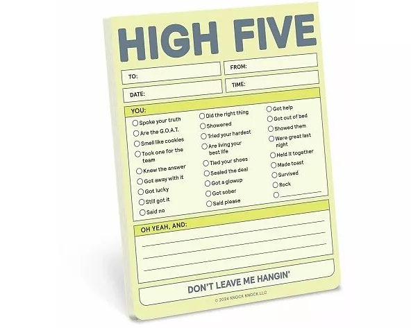 High Five Nifty Note (Pastel Yellow)