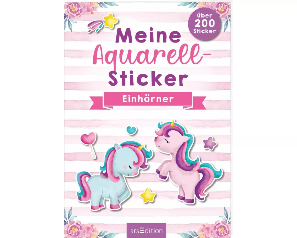 Meine Aquarell-Sticker – Einhörner