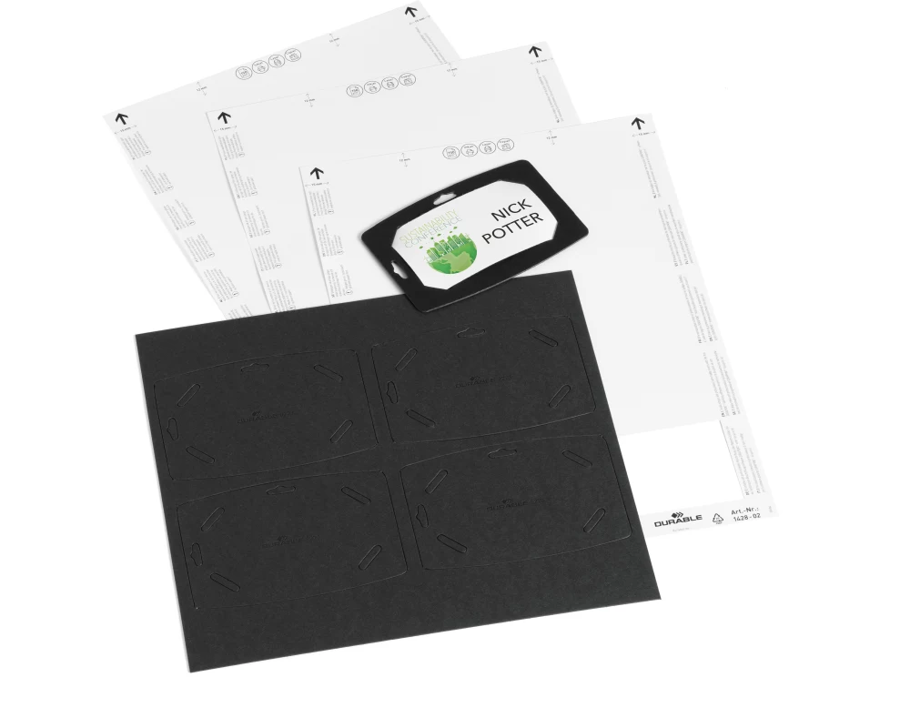 DURABLE Namensschild Recycling-Papier 827301 54x90mm 20 Stück