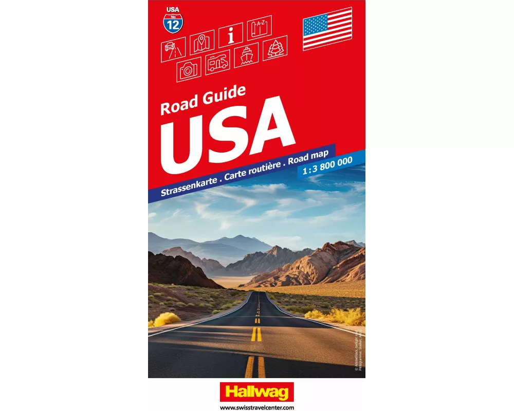 Hallwag Strassenkarte USA 1:3,8 Mio