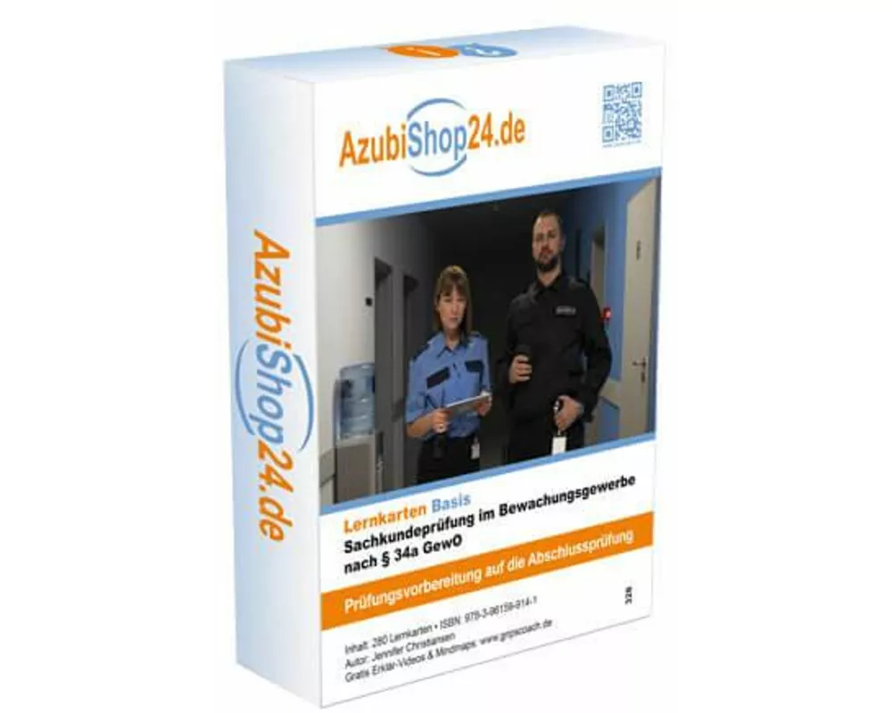 Lernkarten Sachkundeprüfung im Bewachungsgewerbe nach § 34a GewO