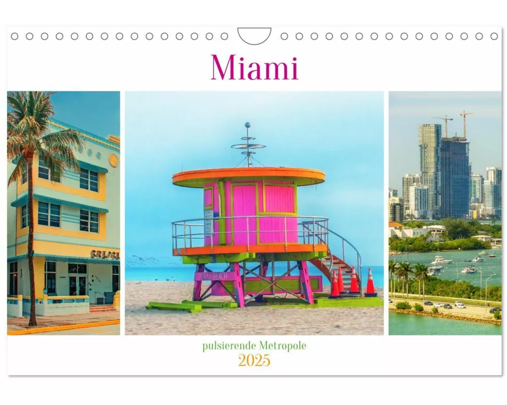 Miami - pulsierende Metropole (Wandkalender 2025 DIN A4 quer), CALVENDO Monatskalender