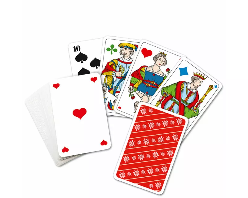Piquetkarten 4-farbig mit extra grossen Zahlen