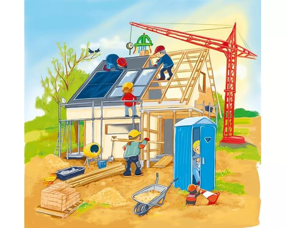 Schichtenpuzzle Wir bauen ein Haus