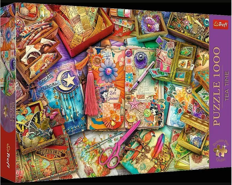 Puzzle Premium Plus 1000 - Schreibtisch eines Tagebuchschreibers