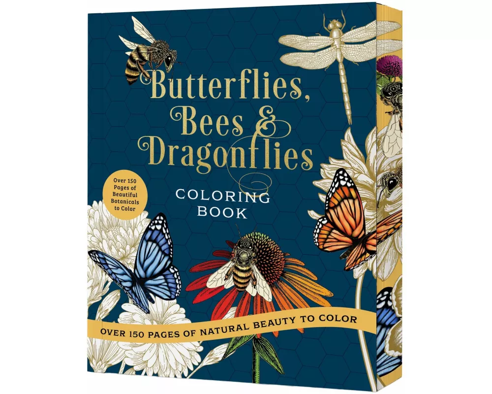 Butterflies, Bees & Dragonflies Coloring Book