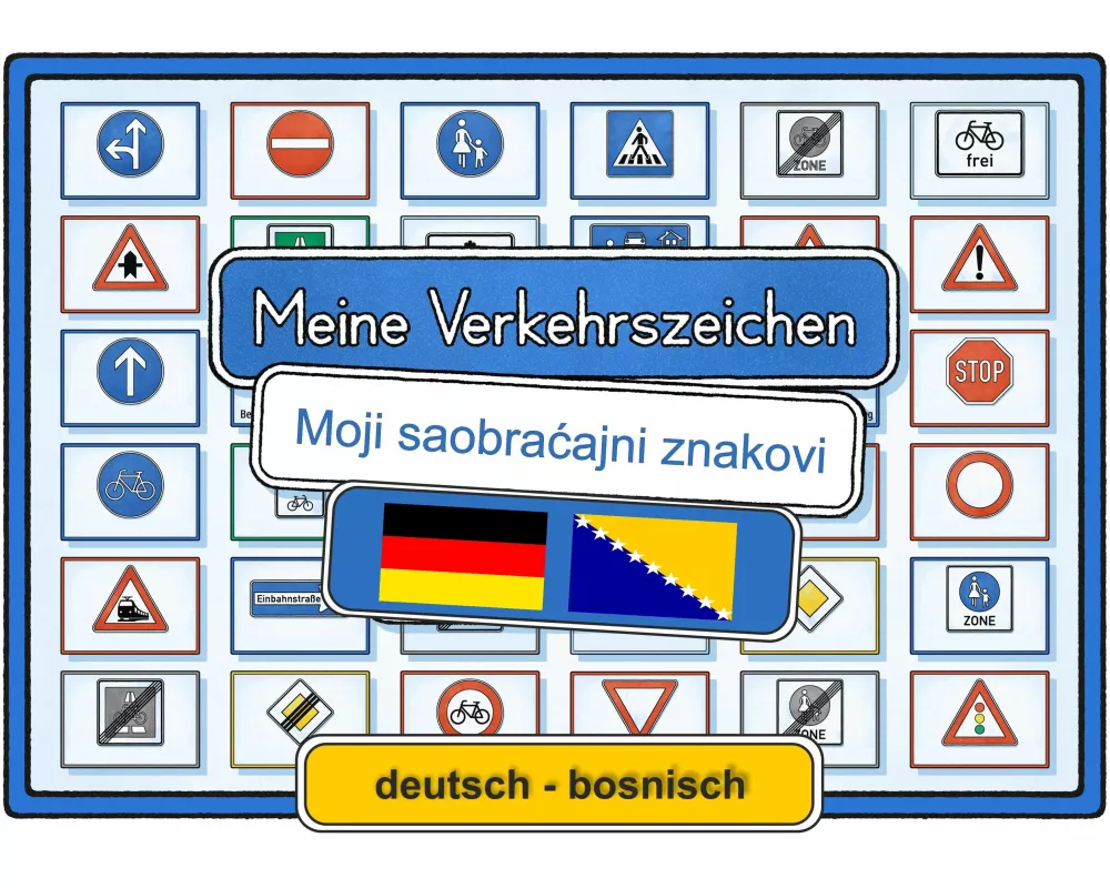 Meine Verkehrszeichen deutsch - bosnisch