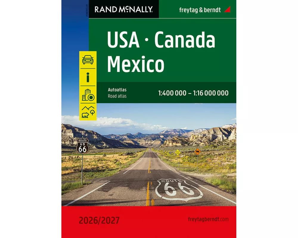 USA - Canada - Mexico, Autoatlas 1:400.000 - 1:16.000.000, 2026/2027, freytag & berndt