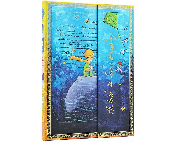 Saint-Exupery, The Little Prince (Embellished Manuscripts Collection) Midi Unlined Hardcover Journal (Wrap Closure)