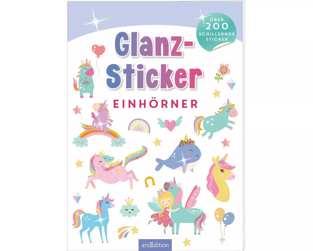 Glanz-Sticker – Einhörner