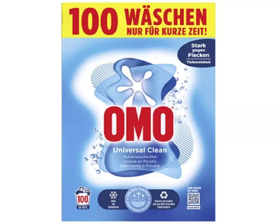 Omo Pulverwaschmittel Pulver Universal Clean 6.5 kg