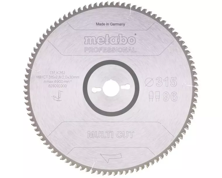 Metabo Kreissägeblatt MultiCut Professional Ø 315 x 30 mm, Z 96