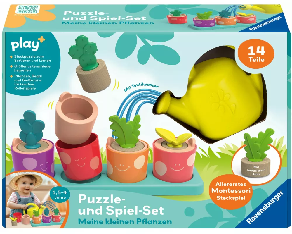 Play+ Puzzle- und Spiel-Set: Meine kleinen Pflanzen - ab 1,5 Jahre