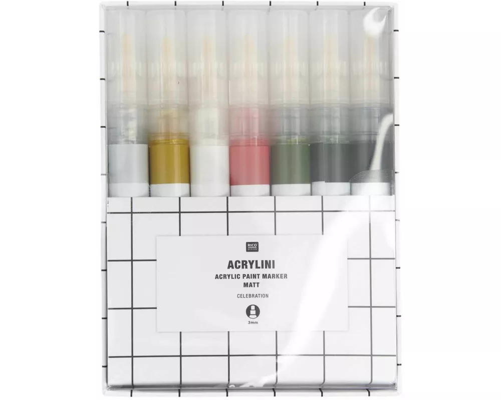 Acrylini Marker Set Celebration, 7 Farben