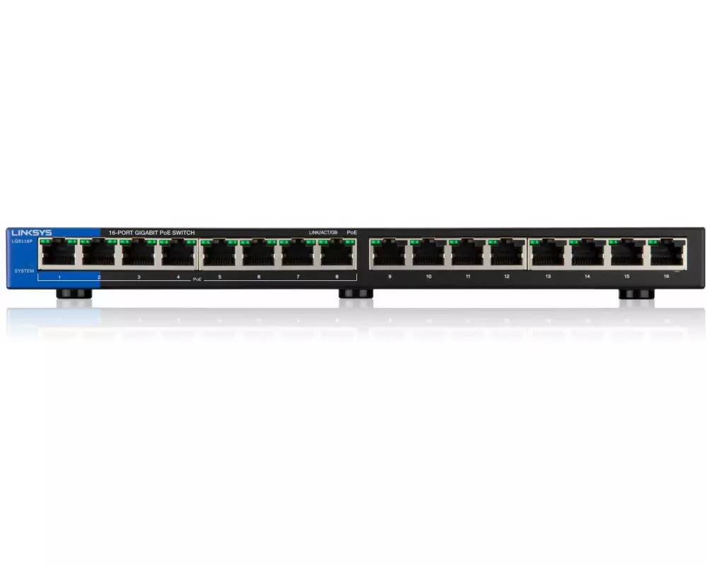 Linksys PoE+ Switch LGS116P-EU 16 Port