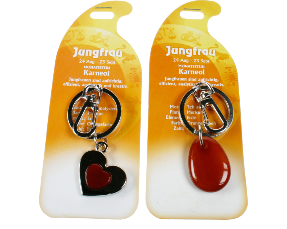 ROOST Schlüsselanhänger Jungfrau G266 Karneol 2 Motive ass.