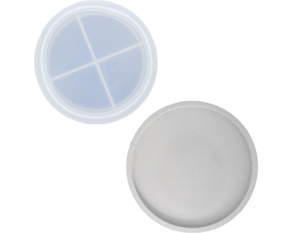 Jesmonite Giessform Untersetzer rund, Ø 10 cm x 1.5 cm